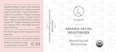 ORGANIC FACIAL MOISTURIZER Nourishing and Moisturizing